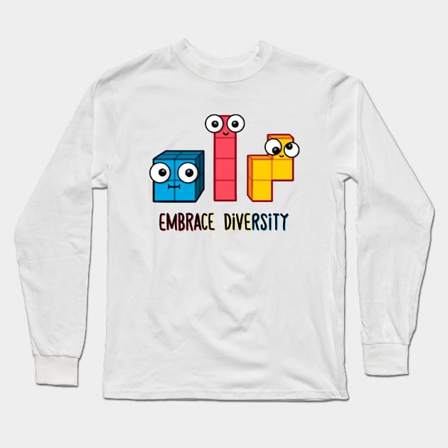 Embrace Diversity Long Sleeve T-Shirt by IdeasConPatatas